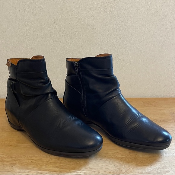 Pikolinos Black Leather Ankle Boots Booties Size EU 41 - Picture 1 of 16